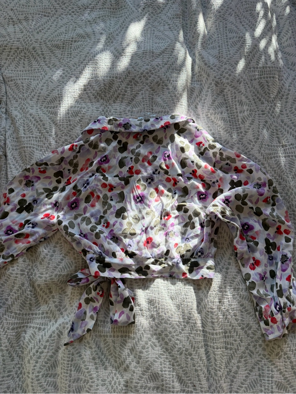 NWT Frank And Oak Printed Wrap Top – Floral – XS - Picture 3 of 10